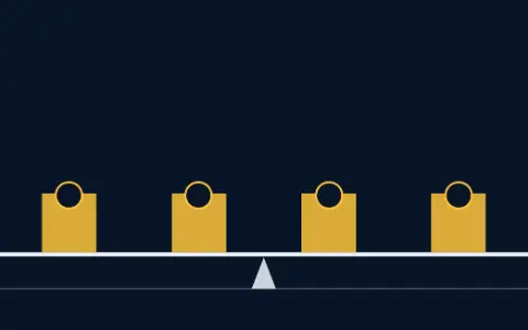 A beam marked 1 to 6 carries six bars of heights 0.17, 0.17, 0.17, 0.17, 0.17, 0.17, over a triangle pivot at 3.50. The beam is level.