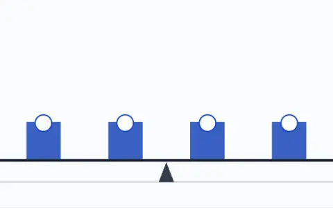 A beam marked 1 to 6 carries six bars of heights 0.17, 0.17, 0.17, 0.17, 0.17, 0.17, over a triangle pivot at 3.50. The beam is level.