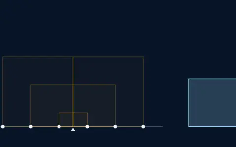 A number line from 0.5 to 6.5 with six dots at 1.00, 2.00, 3.00, 4.00, 5.00, 6.00, each with chance 1/6, and the mean 3.50 marked. Squares from the dots out to the mean, of areas 6.25, 2.25, 0.25, 0.25, 2.25, 6.25. Beside them, their average: a square of area 2.9167 and side 1.7078.